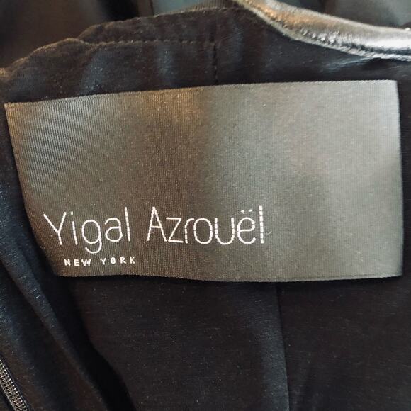 Yigal Azrouel Green & Black Mesh Bodycon Dress Sleeveless Women's Size 4 - Picture 11 of 12